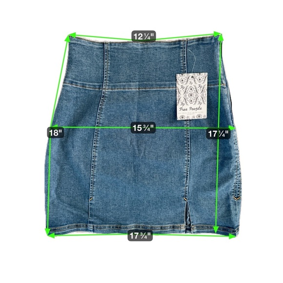 NWT Free People Holding Onto a Dream Denim Mini Skirt Size 4 - Picture 11 of 11
